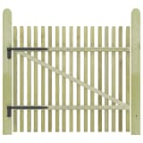 vidaXL Picket Garden Gate FSC Impregnated Pinewood 100x100 cm