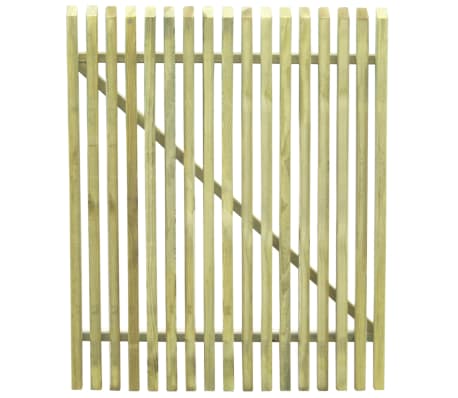 vidaXL Picket Garden Gate Impregnated Pinewood 100x125 cm