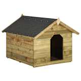 vidaXL Niche de jardin avec toit ouvrant pour chien Pin imprégné FSC