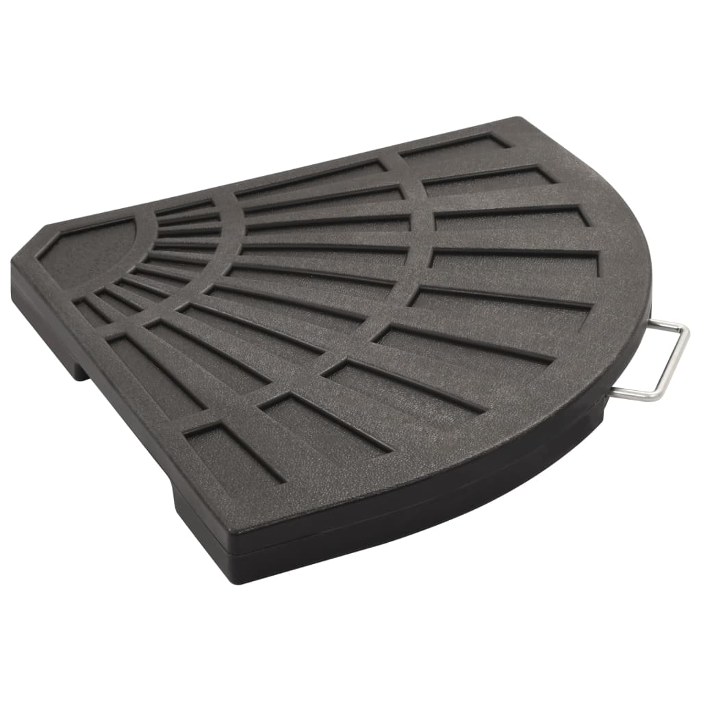 vidaXL Umbrella Weight Plate Black Fan-shaped 30.9 lb