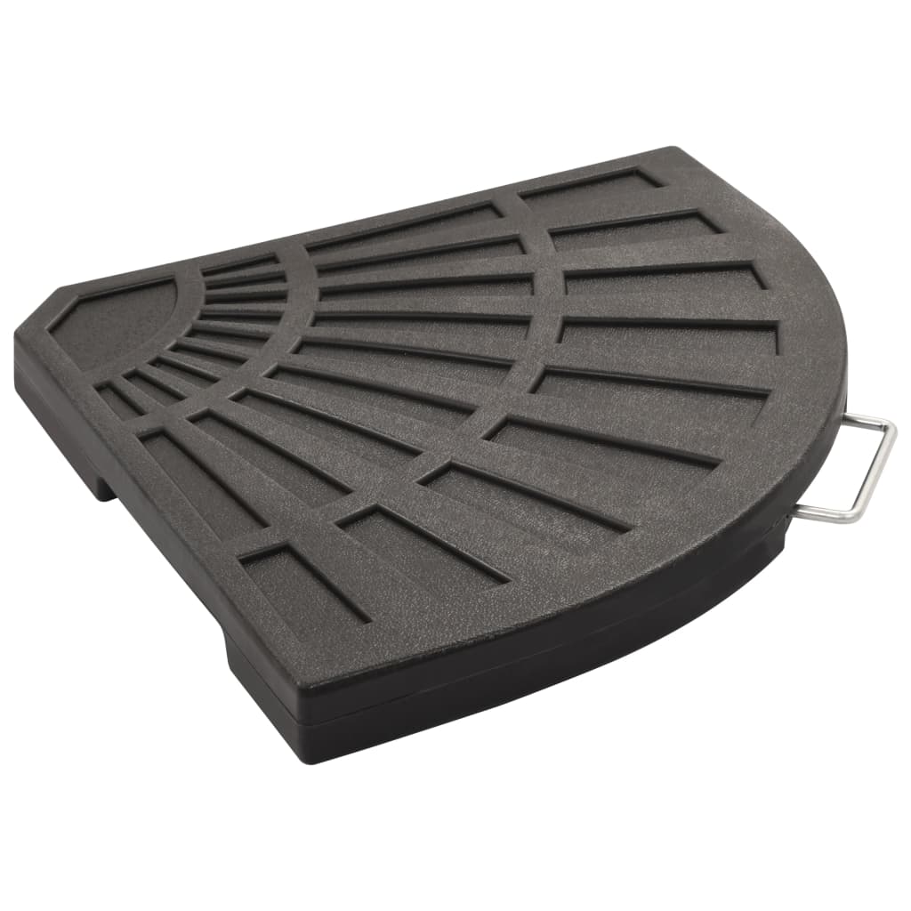 vidaXL Umbrella Weight Plate Black Fan-shaped 20 kg