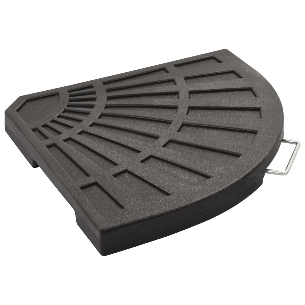 vidaXL Parasolvoetplaat waaiervormig 20 kg zwart