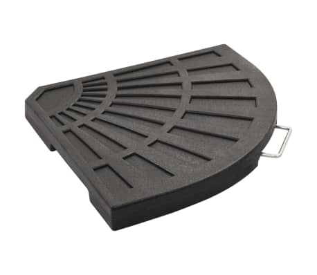 vidaXL Umbrella Weight Plate Black Fan-shaped 44.1 lb