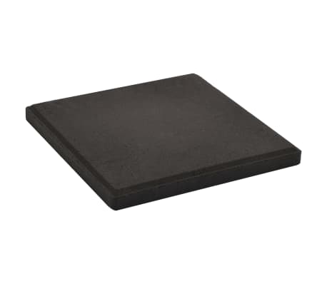 vidaXL Base con peso para sombrilla de hormigón negro cuadrada 12 kg