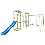 vidaXL Leikkiteline tikkaat, liukumäki ja keinut 252x432x218cm FSC-puu