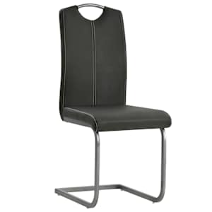 vidaXL Chaises &agrave; manger cantilever lot de 6 gris similicuir