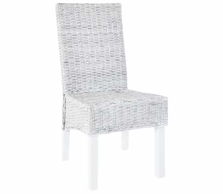 vidaXL Chaise &agrave; manger lot de 6 rotin Kubu et bois de manguier