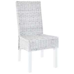 vidaXL Chaise &agrave; manger lot de 6 rotin Kubu et bois de manguier