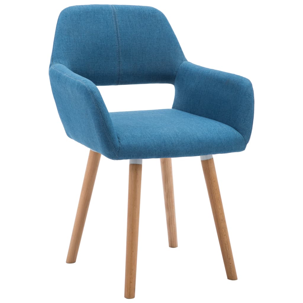 

vidaXL Eetkamerstoelen 4 st stof blauw