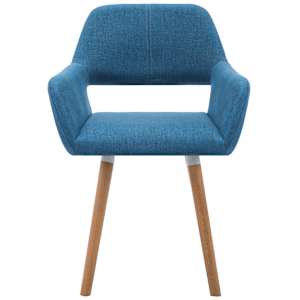 Jídelní židle 4 ks modré textil - obrázek 3