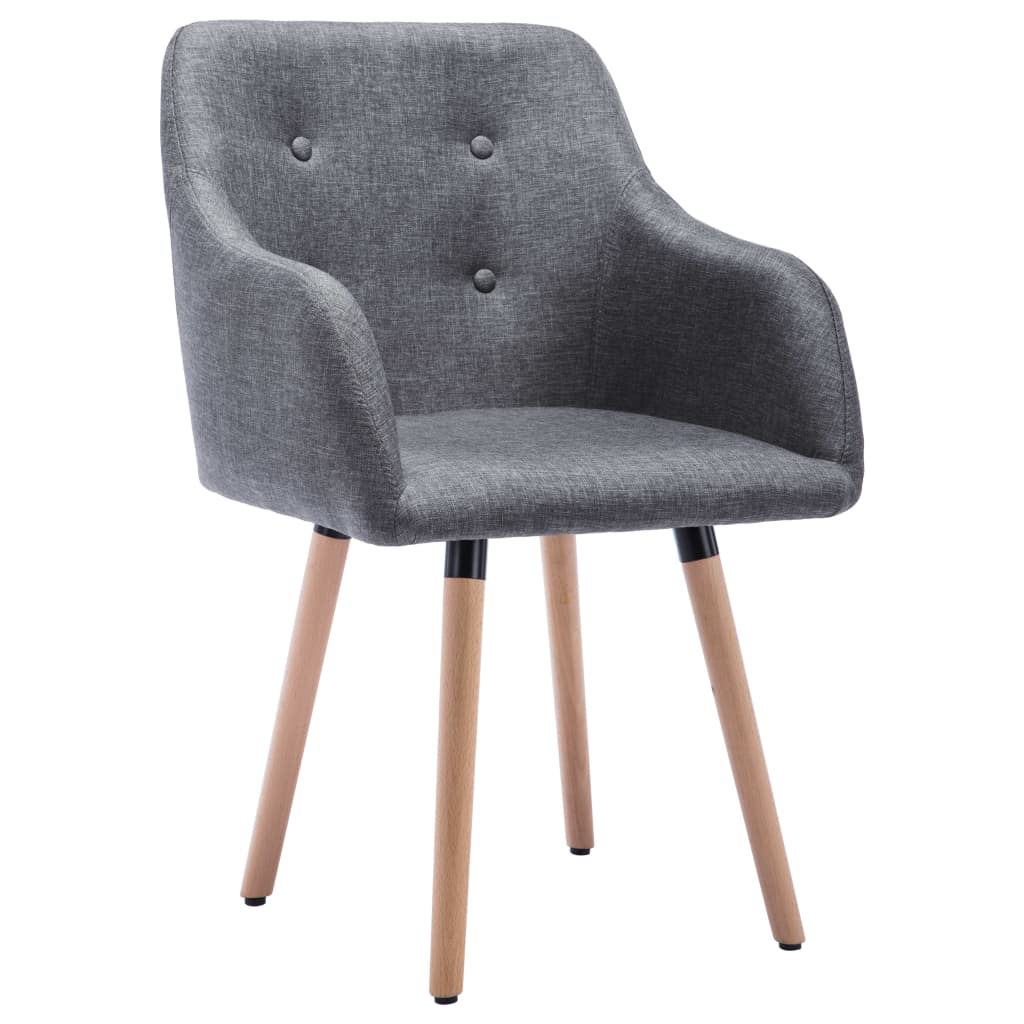 

vidaXL Eetkamerstoelen 4 st stof lichtgrijs