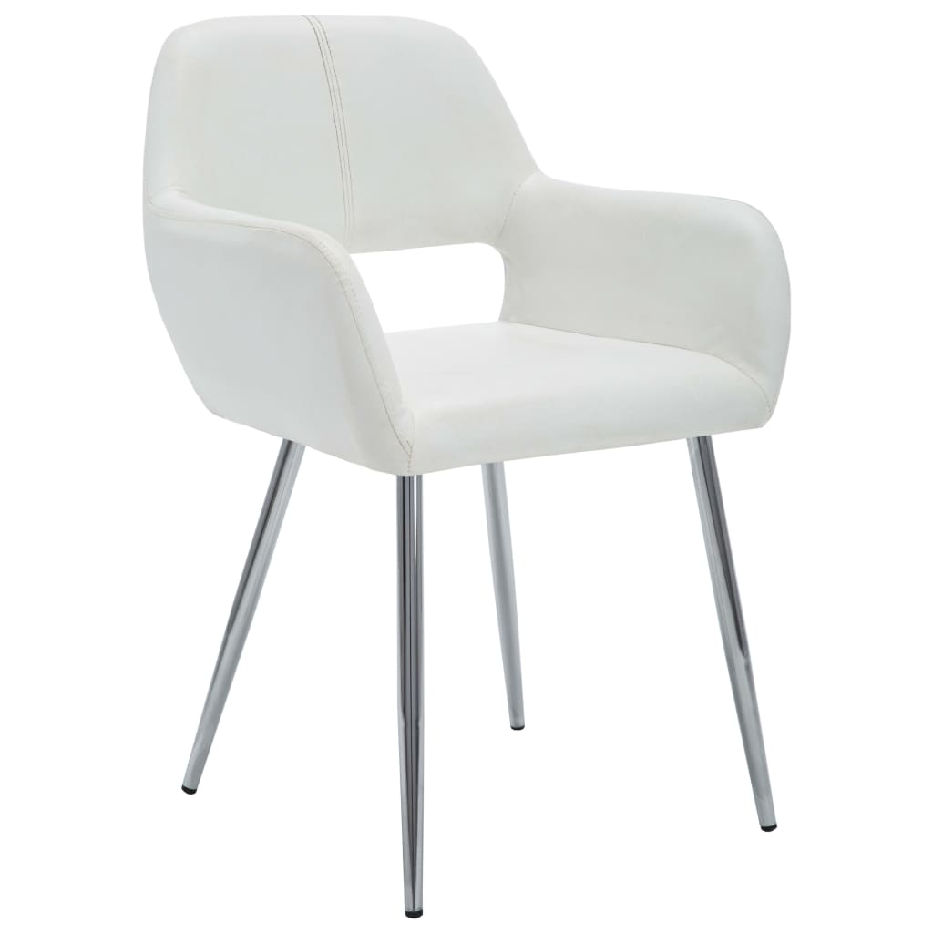 

vidaXL Eetkamerstoelen 6 st kunstleer wit
