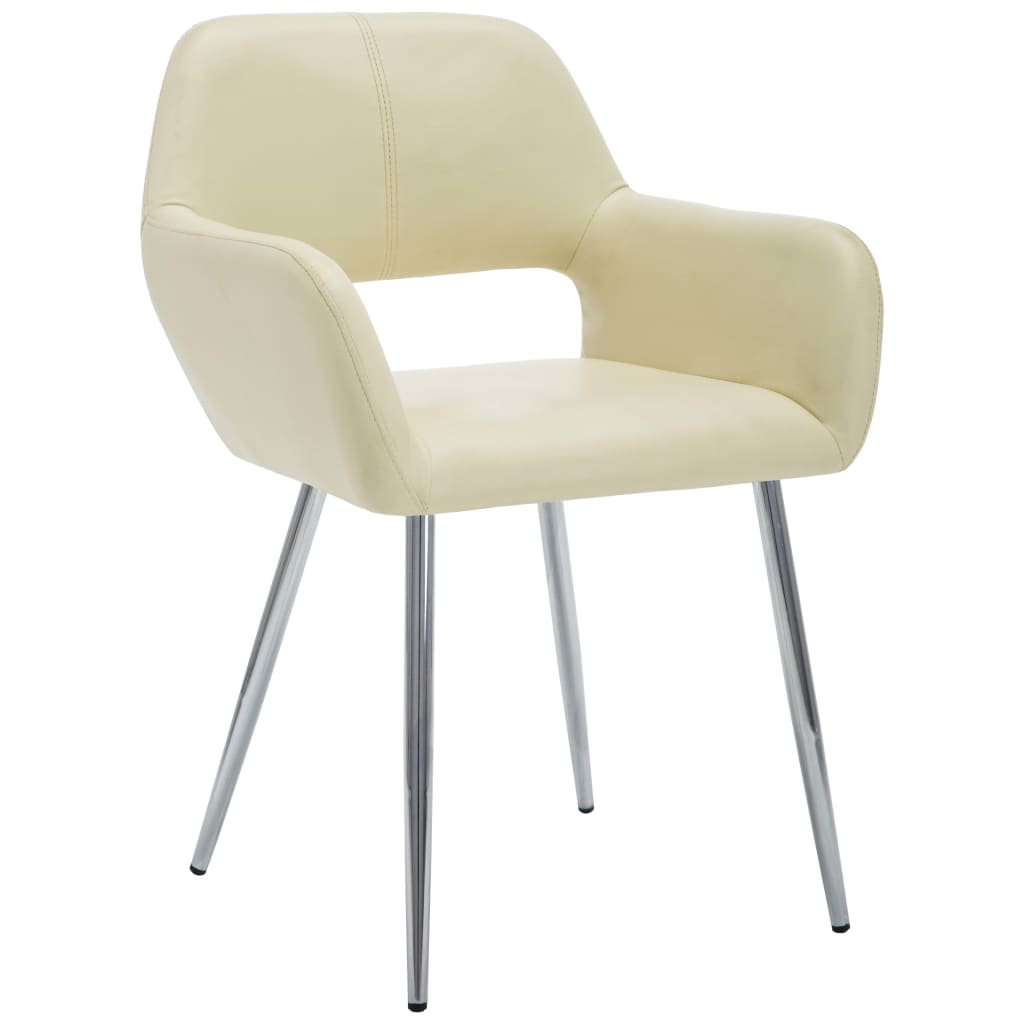 VidaXL - vidaXL Eetkamerstoelen 57x54x81 cm kunstleer crème 6 st