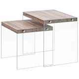 vidaXL Satztische 2 Stk. Eiche MDF