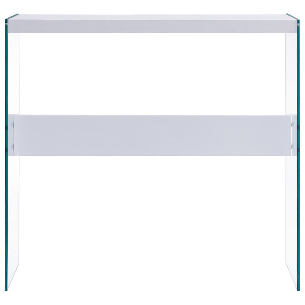 vidaXL Konsolinis staliukas, baltos spalvos, 82x29x75,5 cm, MDF