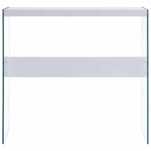 vidaXL Konsolinis staliukas, baltos spalvos, 82x29x75,5 cm, MDF