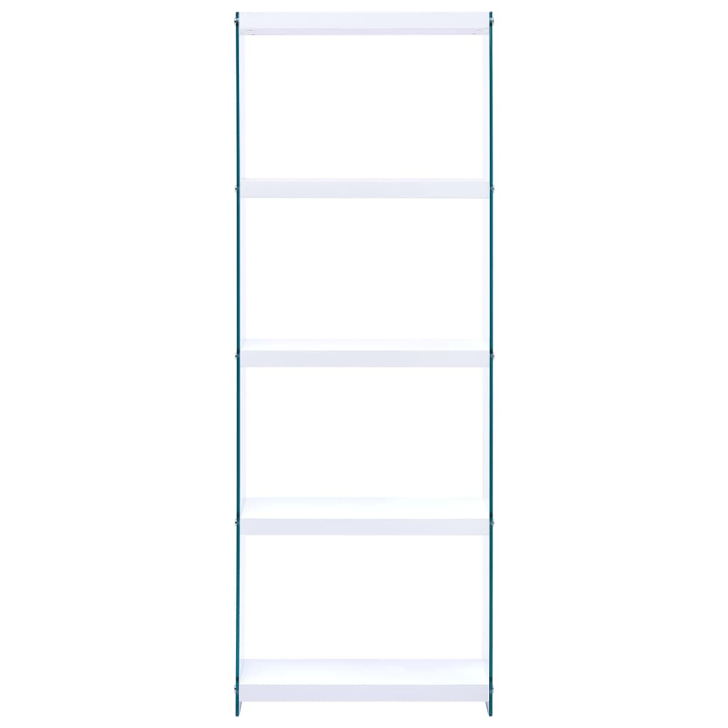 vidaXL Bücherregal mit 5 Fächern Weiß 60×29×167 cm MDF
