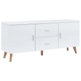 vidaXL Szafka, biała, 160 x 40 x 70 cm, MDF