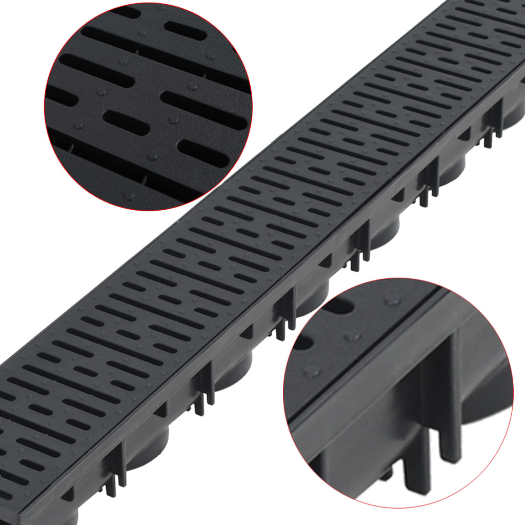 vidaXL Canale de drenaj, 3 m, plastic