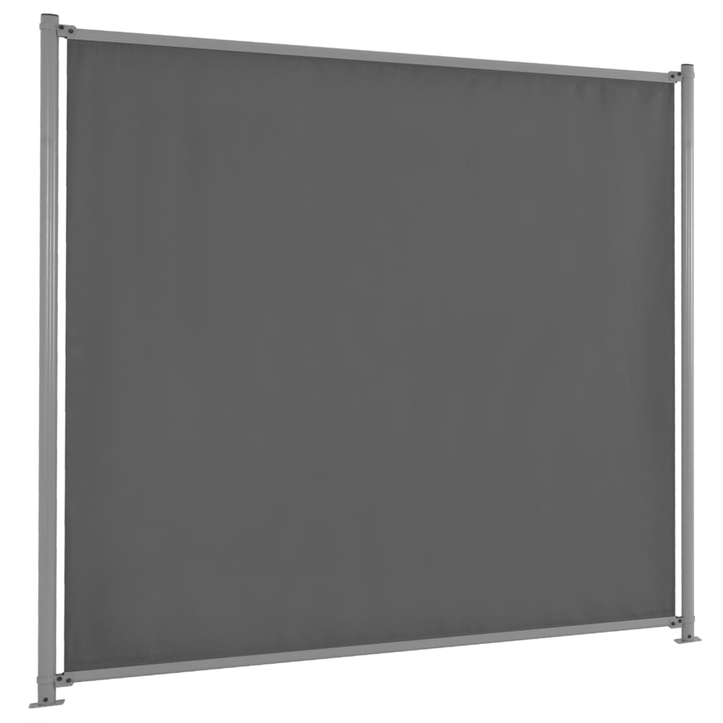 vidaXL Panel de valla con 2 postes de tela 180x180 cm gris antracita