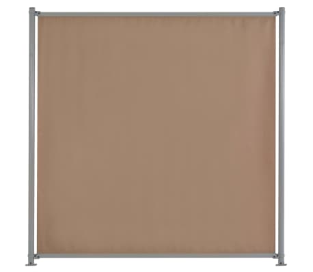 vidaXL Zaunelement mit 2 Pfosten Stoff 180 x 180 cm Taupe zum