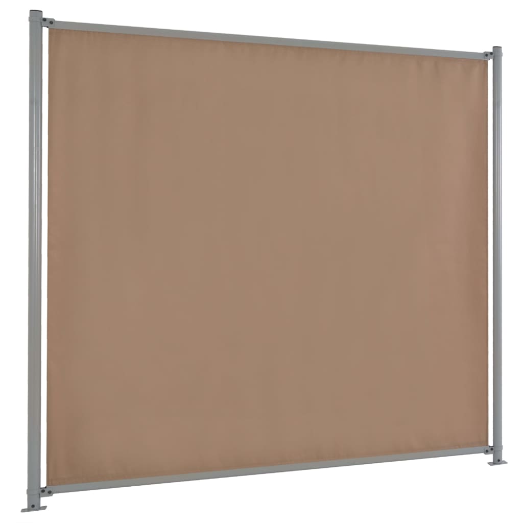 

vidaXL Schuttingpaneel met 2 palen 180x180 cm stof taupe