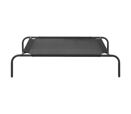 VidaXL Elevated Dog Bed Black S Textilene | VidaXL.com