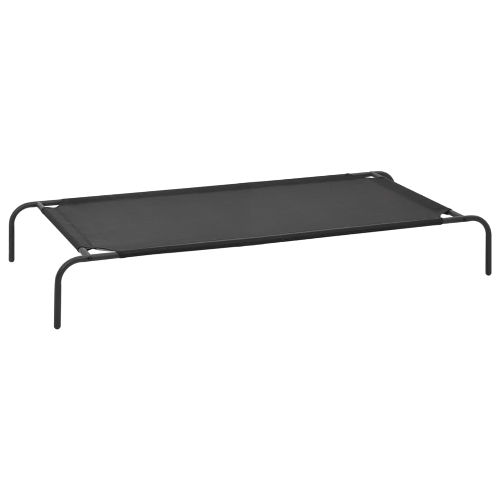 

vidaXL Elevated Dog Bed Black XL Textilene