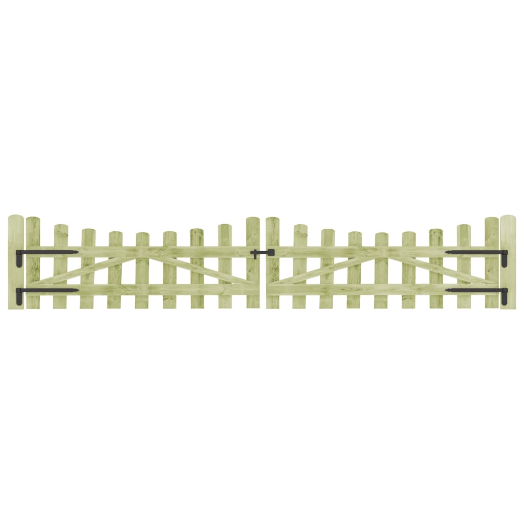 

vidaXL Poorten 2 st 150x60 cm geïmpregneerd grenenhout