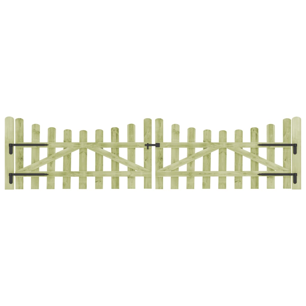 

vidaXL Poorten 2 st 150x80 cm geïmpregneerd grenenhout