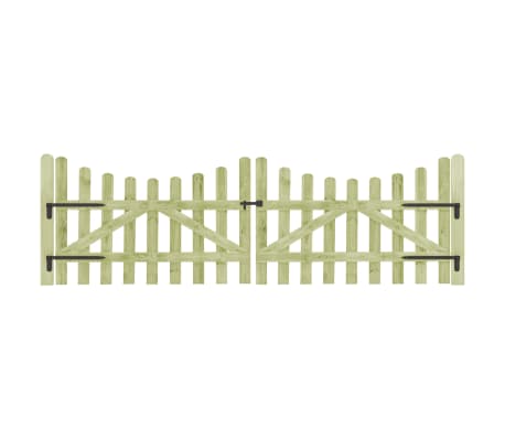 vidaXL Πόρτες Φράχτη 2 τεμ. 150 x 100 εκ. από Εμποτισμένο Ξύλο Πεύκου