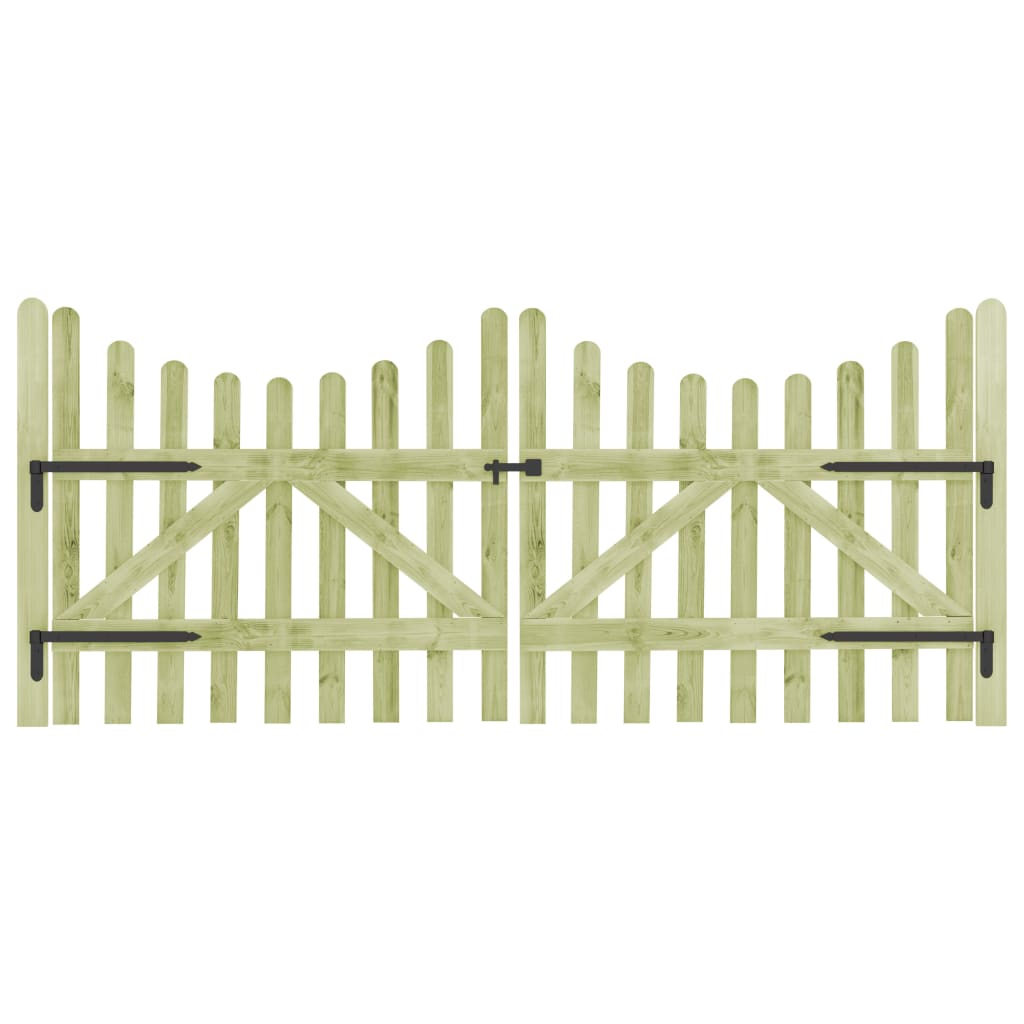 vidaXL Porți de grădină, 2 buc., 150 x 150 cm, lemn de pin tratat