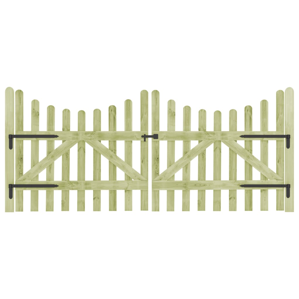 

vidaXL Poorten 2 st 150x150 cm geïmpregneerd grenenhout