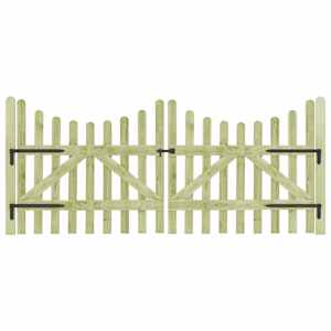 vidaXL Sodo vartai, 2vnt., 150x150cm, impregnuota pu&scaron;ies mediena