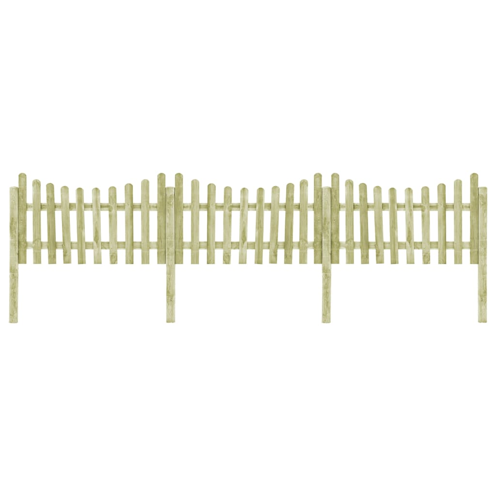 vidaXL Gard de grădină cu 4 stâlpi, 510×100 cm, lemn de pin tratat de la vidaxl imagine noua