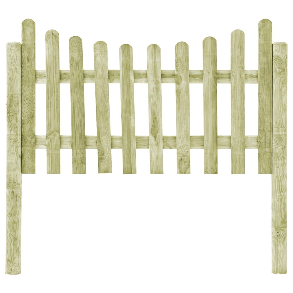 vidaXL Gard de grădină cu 4 stâlpi, 510x100 cm, lemn de pin tratat