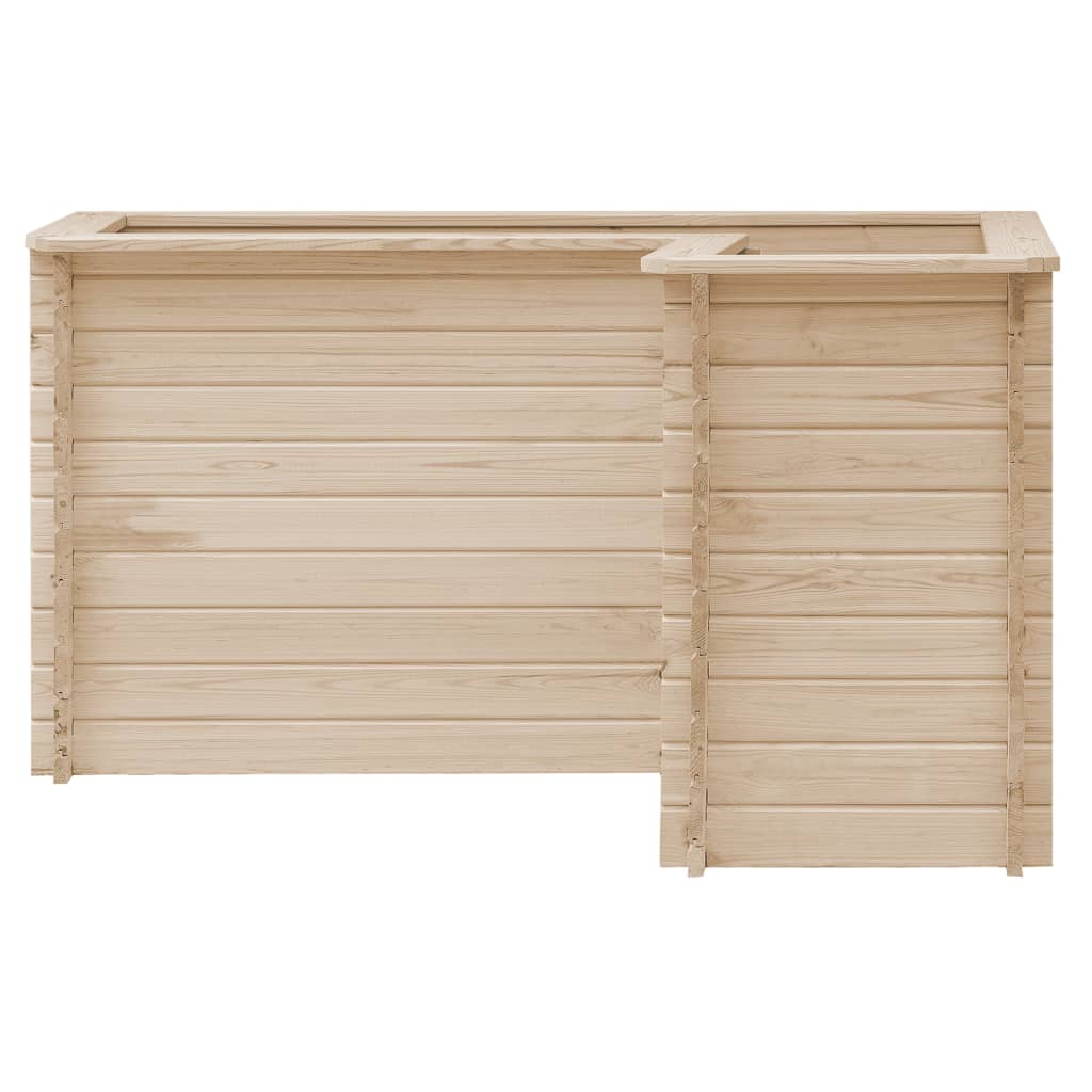 vidaXL Arriate de madera maciza de pino 150x150x80 cm