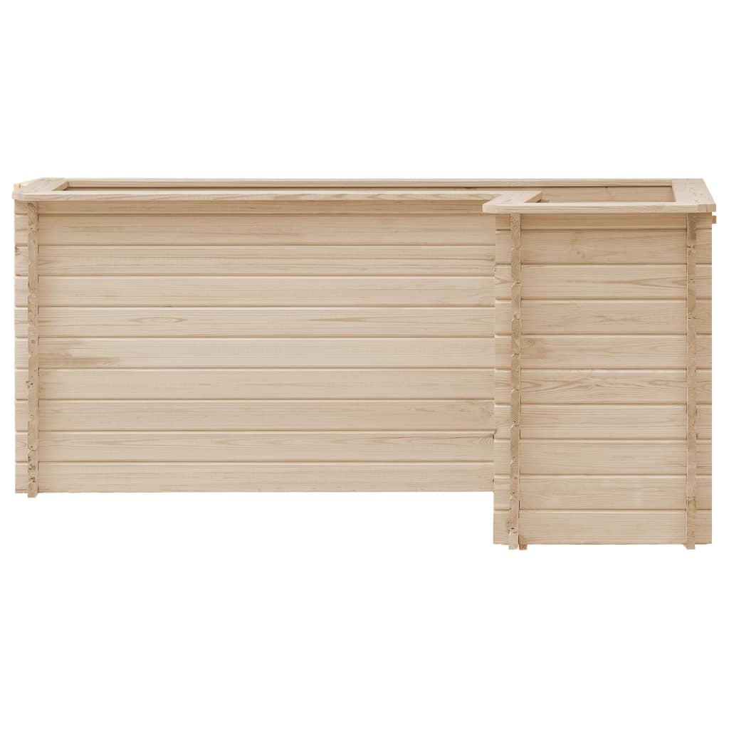 

vidaXL Plantenbak verhoogd 197x197x80 cm massief grenenhout