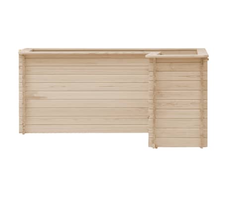 vidaXL Arriate de madera maciza de pino 197x197x80 cm