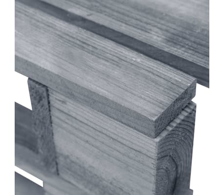 vidaXL Holz Gartenhocker Grau Fußbank Sitzhocker Couchtisch