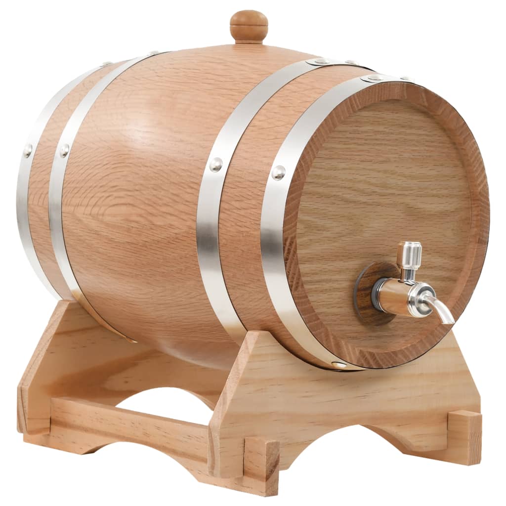 vidaXL Butoi de vin cu canea, stejar masiv, 12 L vidaxl.ro
