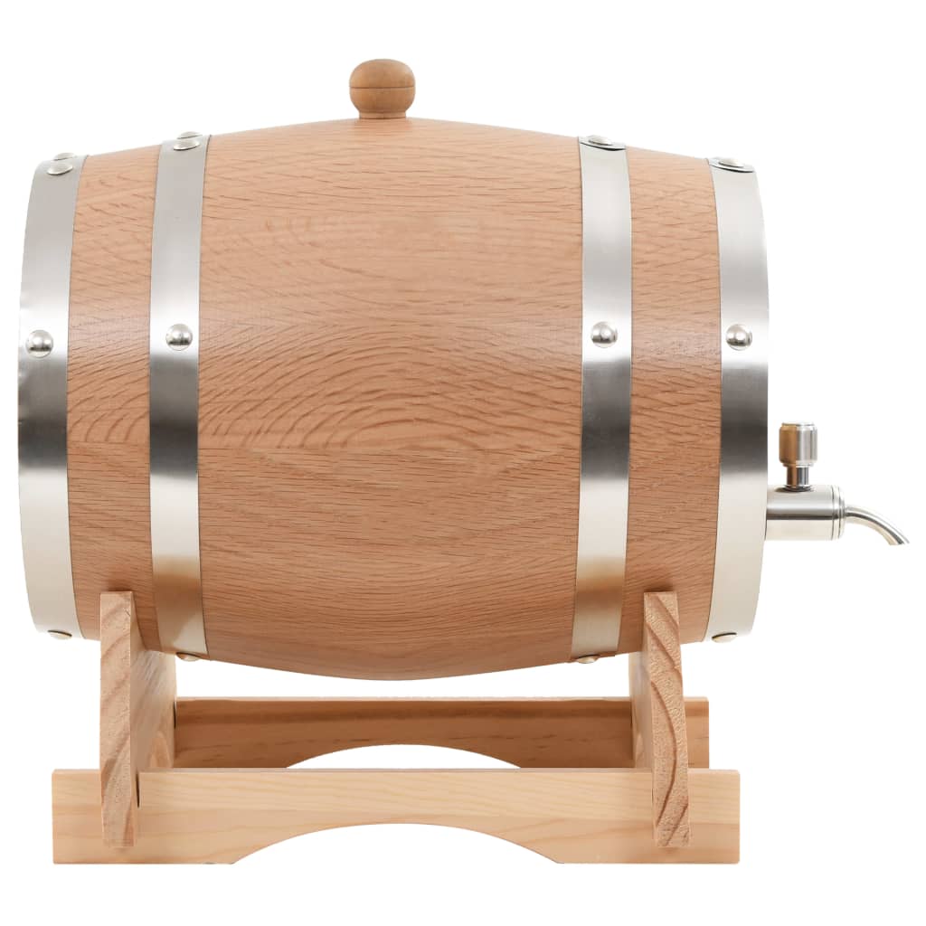 vidaXL Wine Barrel with Tap Solid Oak Wood 12 L