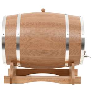 vidaXL Wine Barrel with Tap Solid Oak Wood 35 L