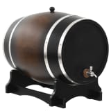 vidaXL Barril de vinho com torneira em madeira de pinho maciça 35 L