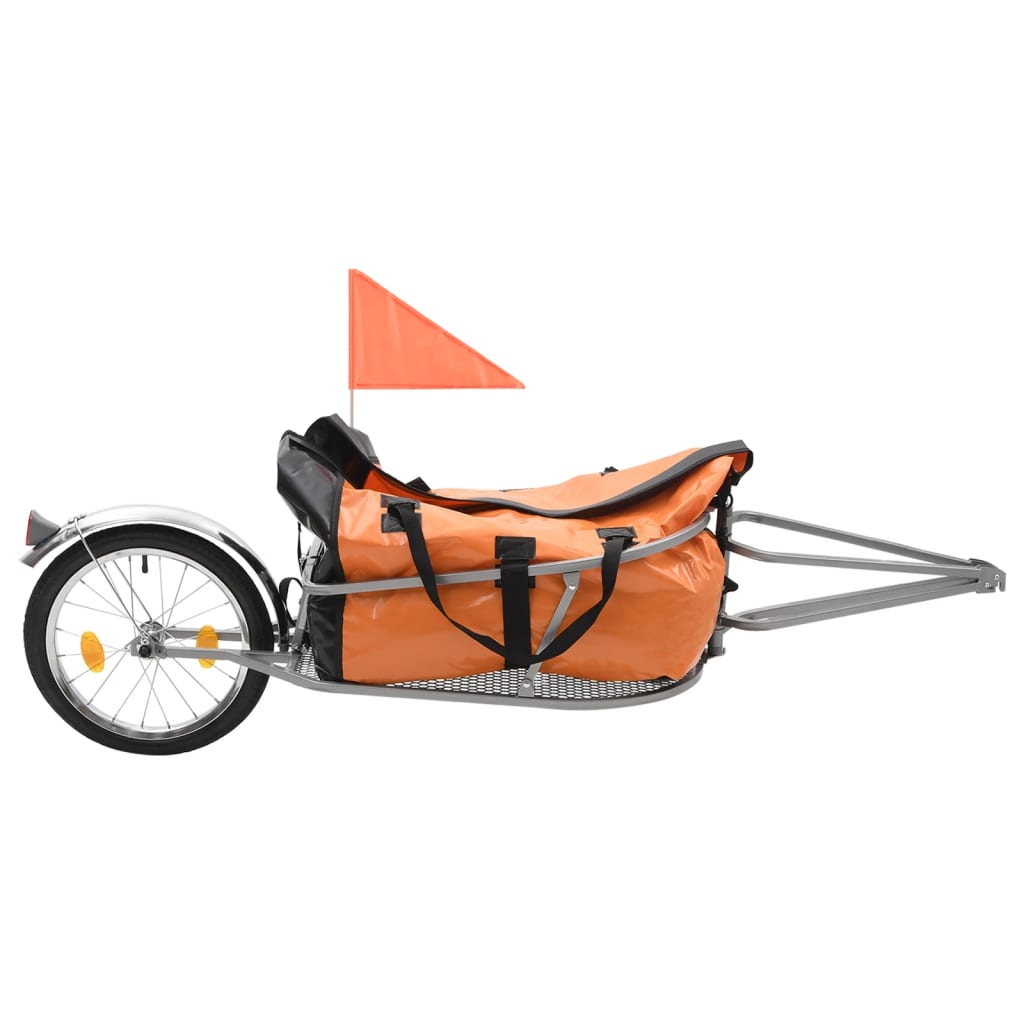 Remorque à Bagages Pour Vélo Avec Sac Orange Et Noir VidaXL 11 width=274