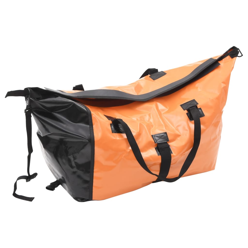 Kerékpár-utánfutó narancssárga/fekete táskával 