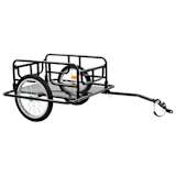 vidaXL Bike Cargo Trailer 51.2"x28.7"x19.7" Steel Black