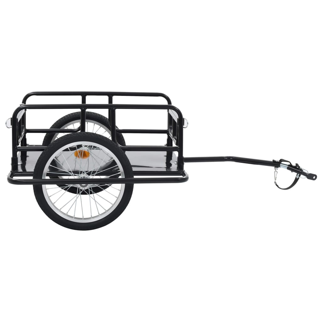 Přívěsný vozík za kolo 130 x 73 x 48,5 cm ocel černý