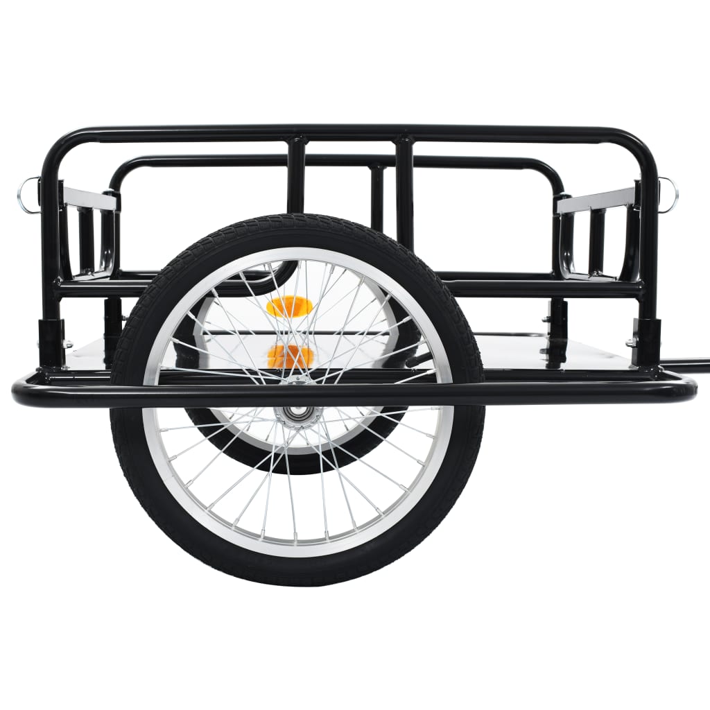 Přívěsný vozík za kolo 130 x 73 x 48,5 cm ocel černý