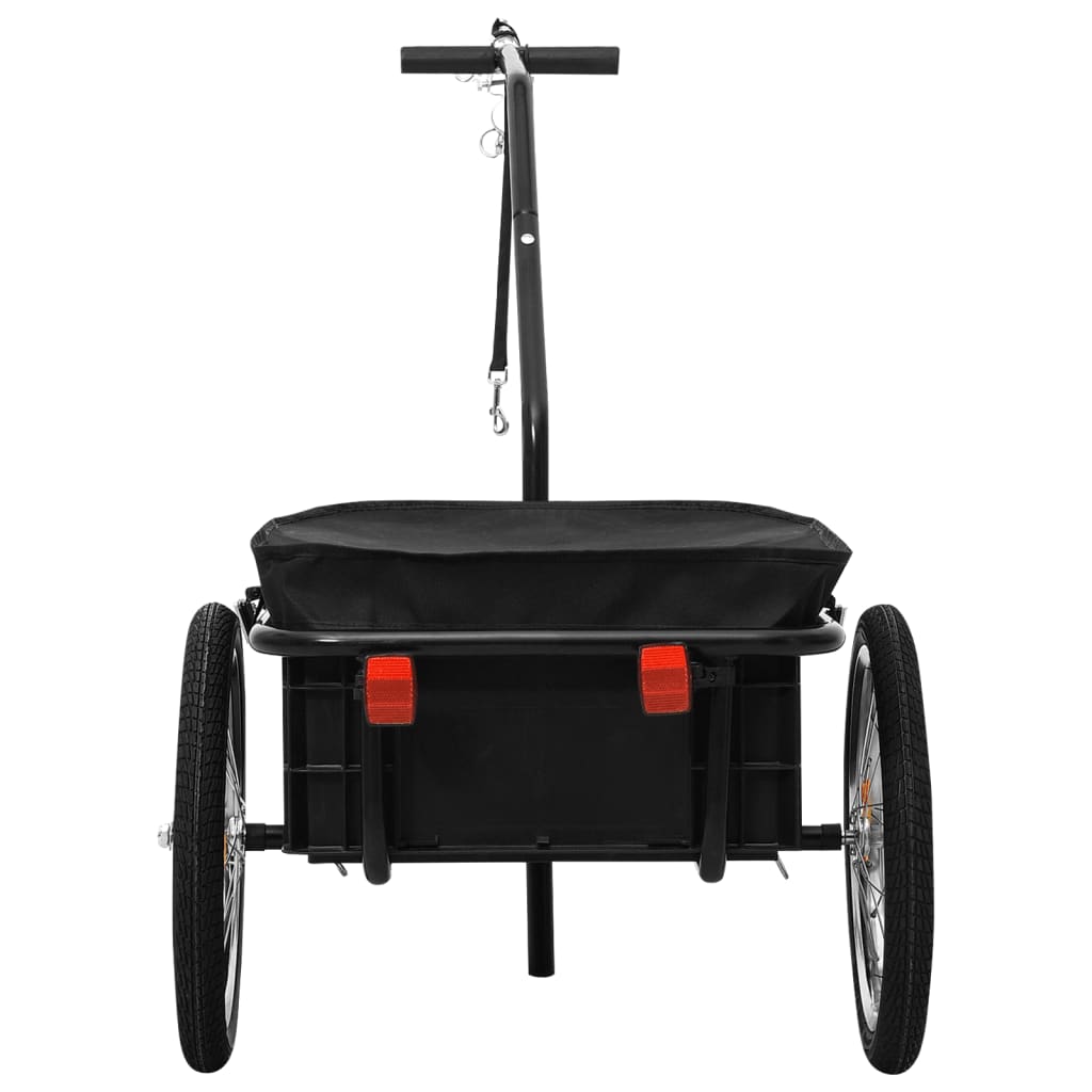  Nákladný vozík za bicykel/ručný vozík 155x60x83cm, oceľ, čierny